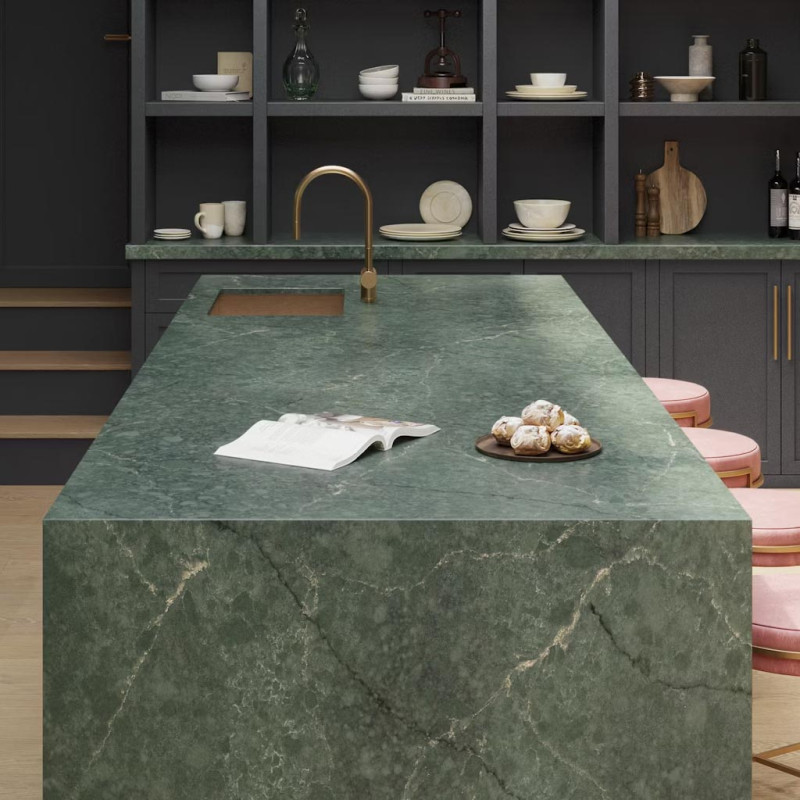 Plan de travail en Quartz Silestone® Jardin Emerald